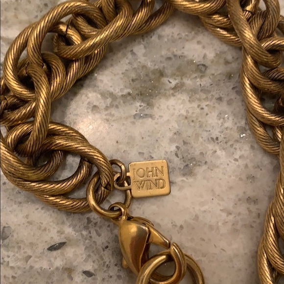 John Wind cotton pearl initial gold bracelet-S - Picture 3 of 4